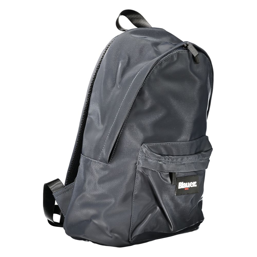 Blue Polyester Men's Backpack