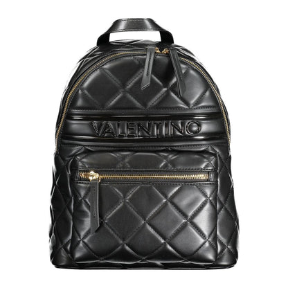 Black Polyurethane Women Backpack