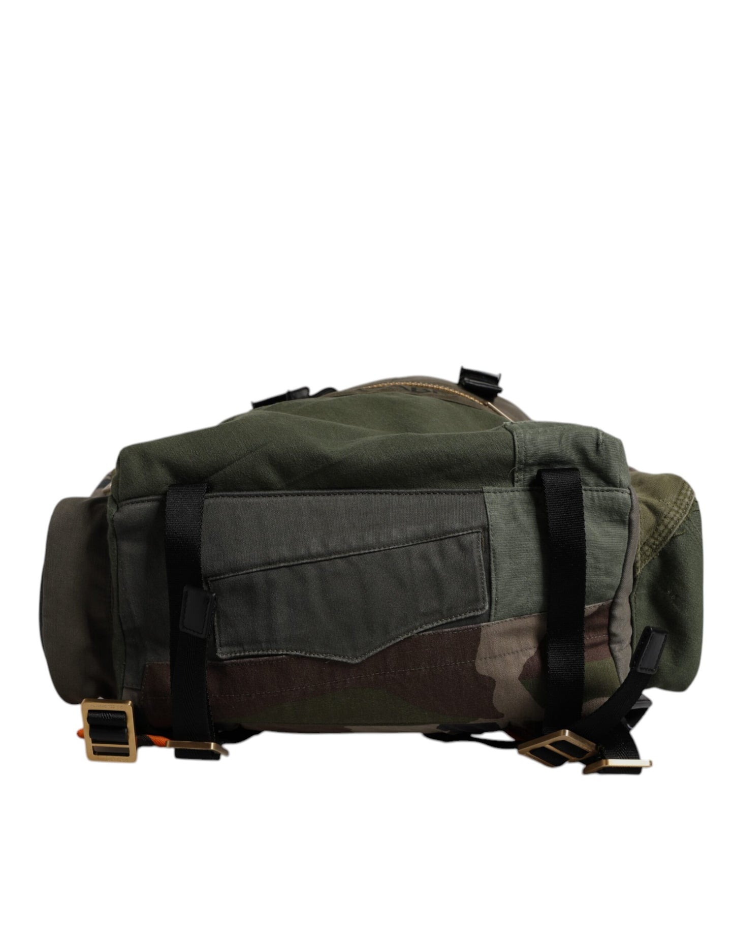 Military Green Patchwork Rucksack Backpack Bag