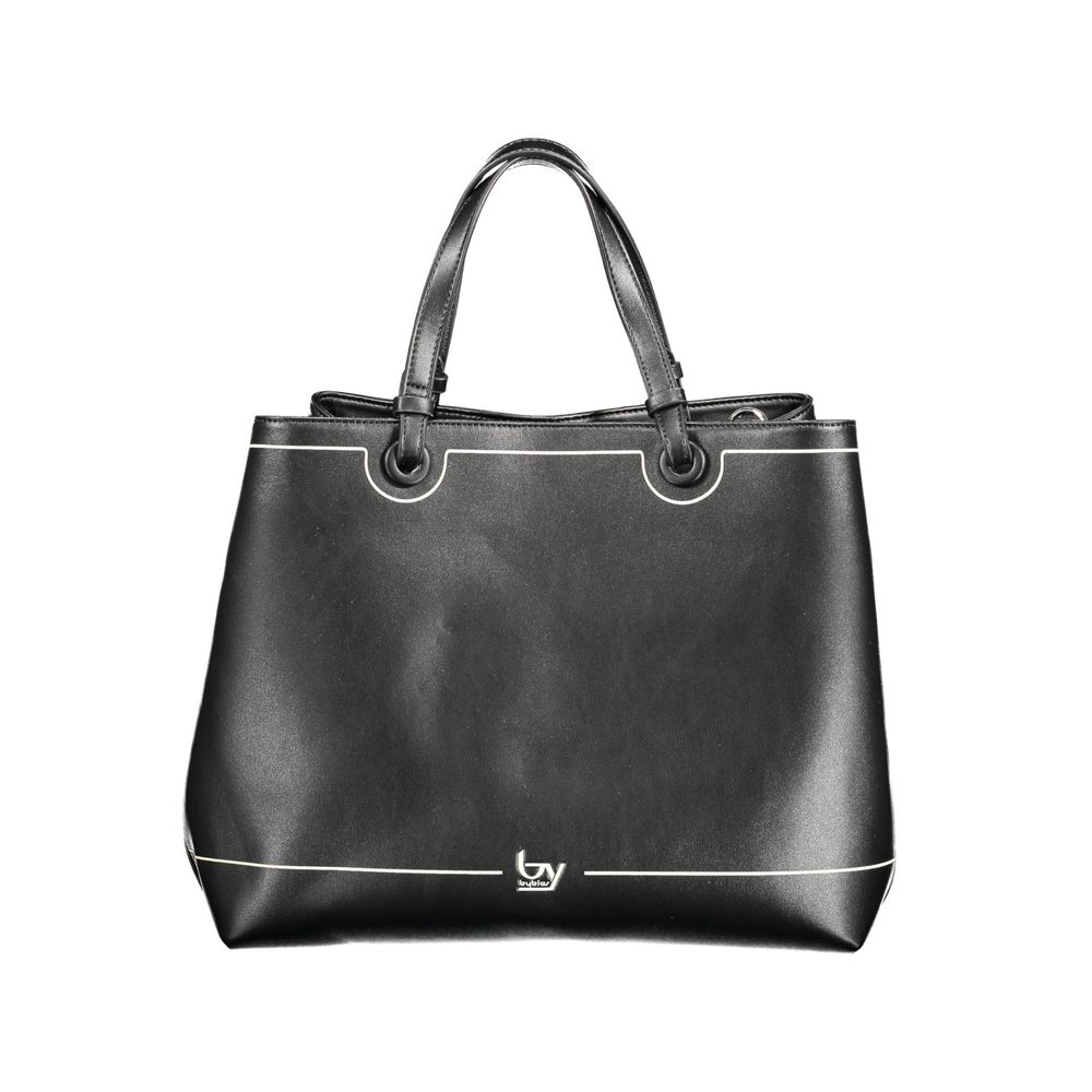 Black Polyurethane Women Handbag
