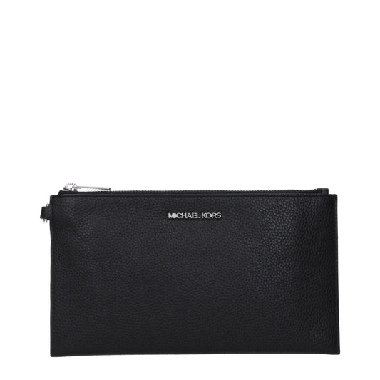 Black Leather Clutch Bag