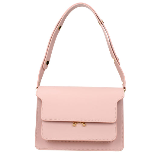 Pink Leather Shoulder Bag