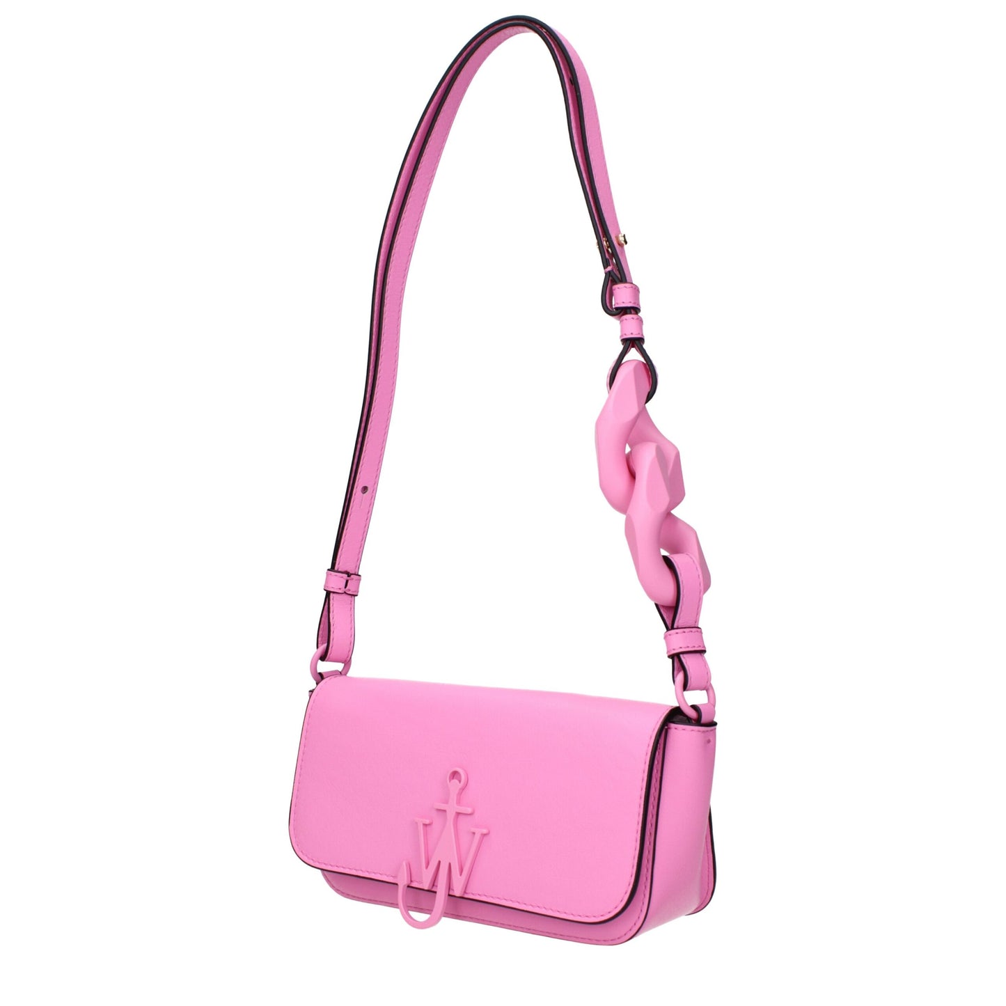 Pink Leather Shoulder Bag