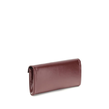 Brown Leather Clutch Bag