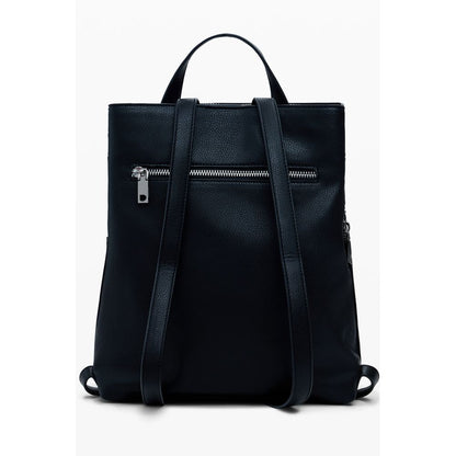 Nero Polyurethane Women Mini Backpack