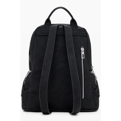 Black Polyurethane Women's Backpack