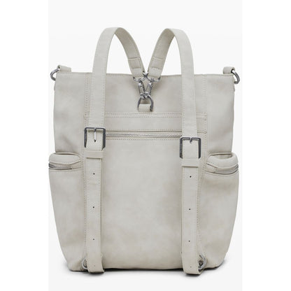 Beige Polyurethane Women Backpack