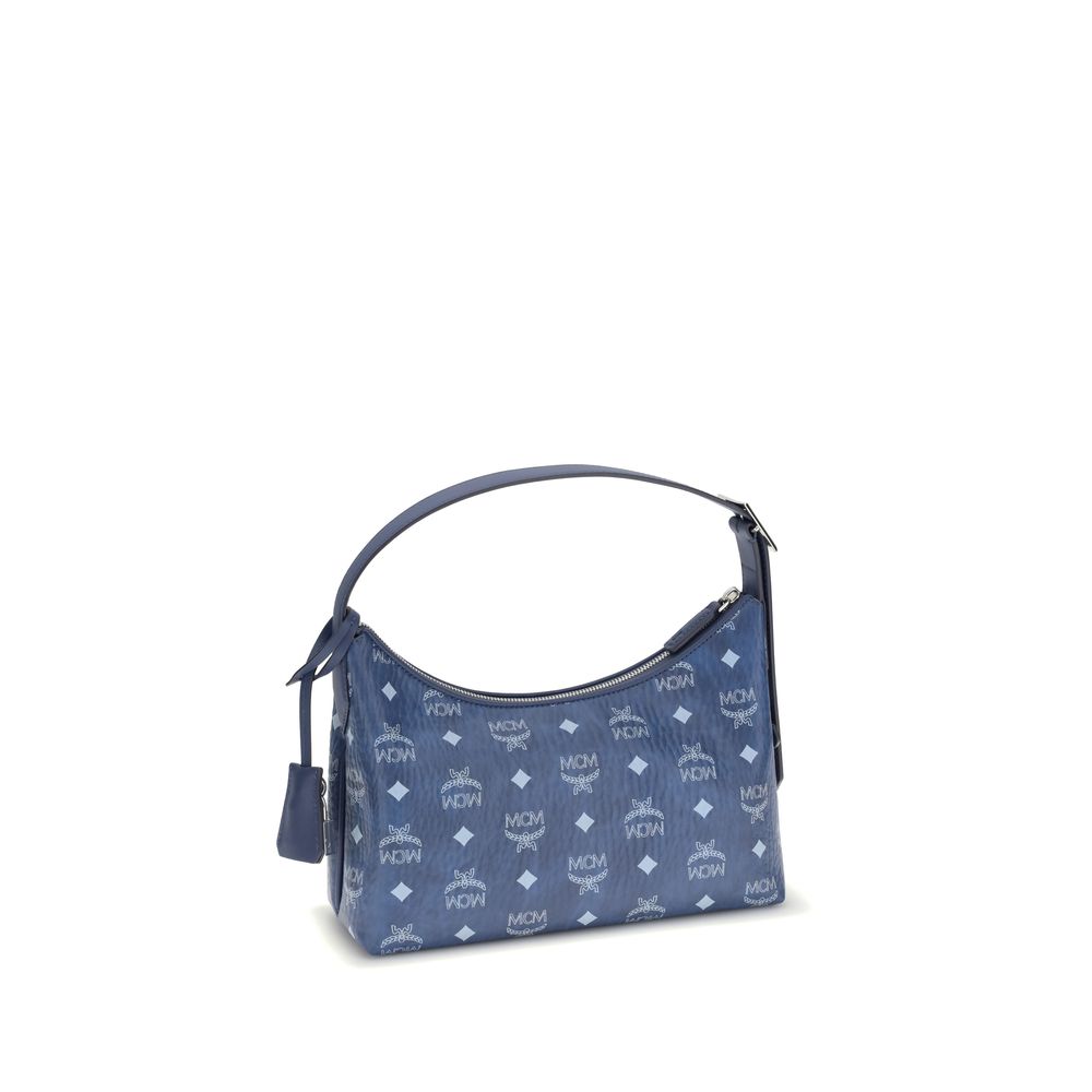 Blue Fabric Shoulder Bag