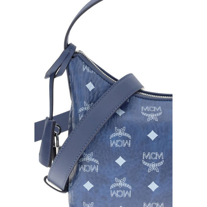Blue Fabric Shoulder Bag