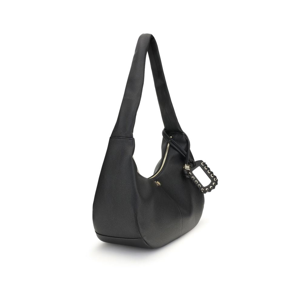 Black Recycled Polyester Shoulder Bag