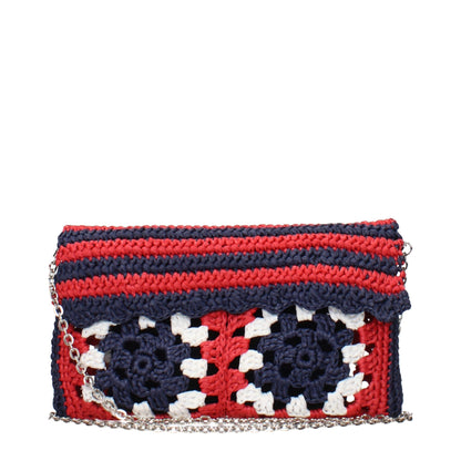 Multicolor Raffia Clutch Bag