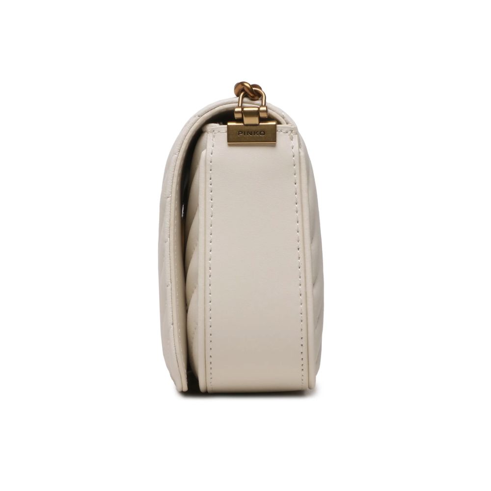 White Calfskin Women Crossbody Bag