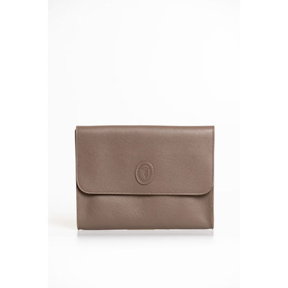 Brown Polyester Men Clutch