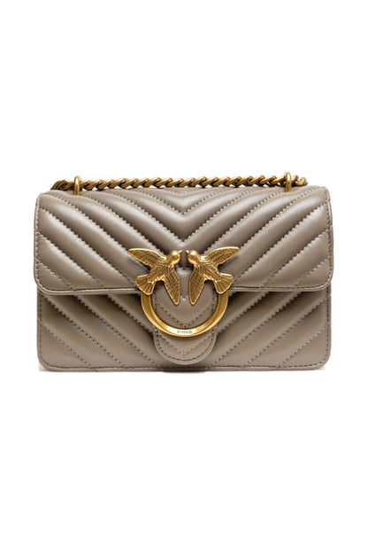 Sac bandoulière Love One Mini en cuir gris