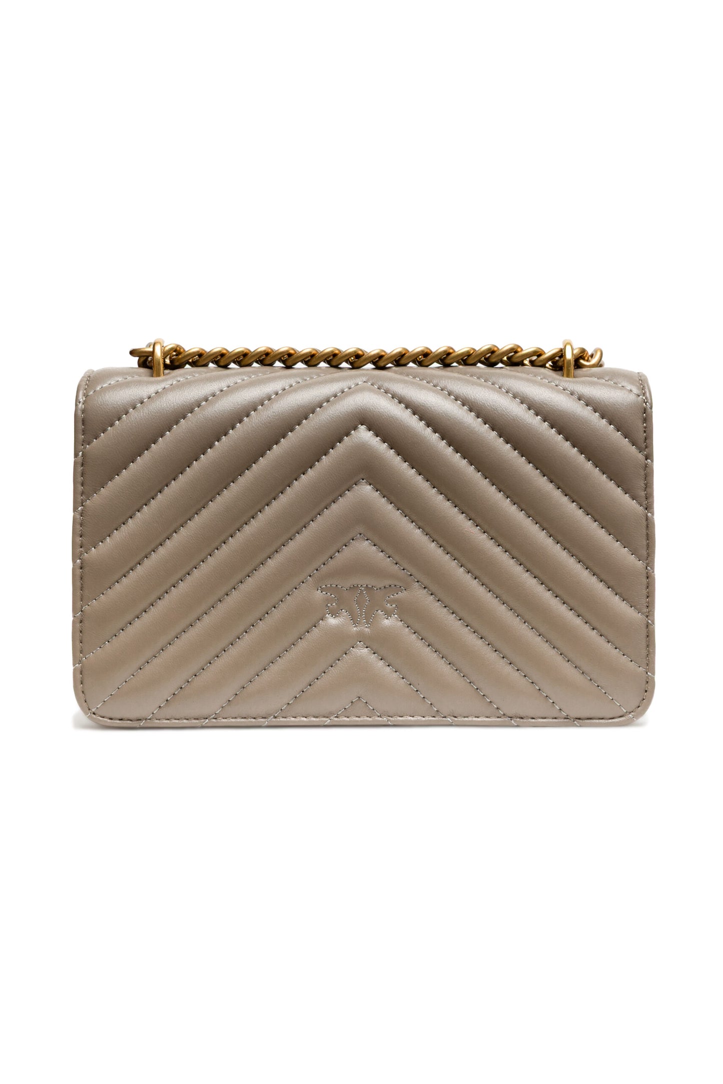 Sac bandoulière Love One Mini en cuir gris
