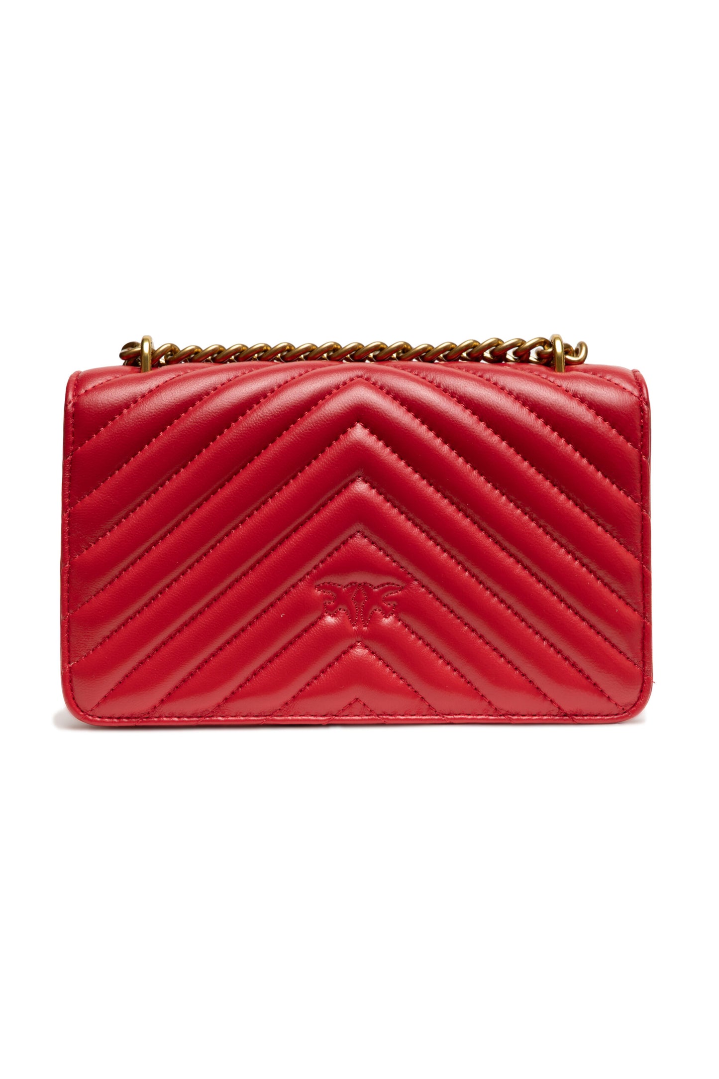 Sac bandoulière Love One Mini en cuir rouge