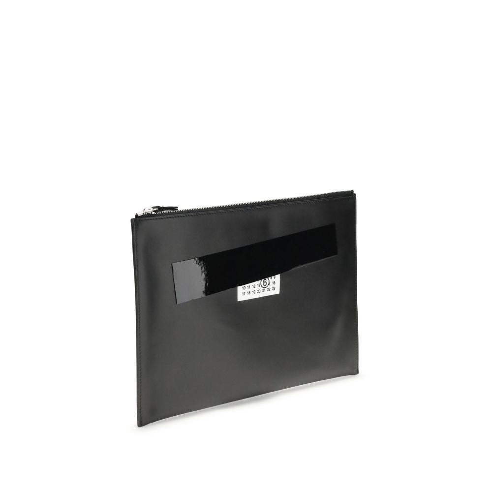 Black Calf Leather Bos Taurus Clutch Bag