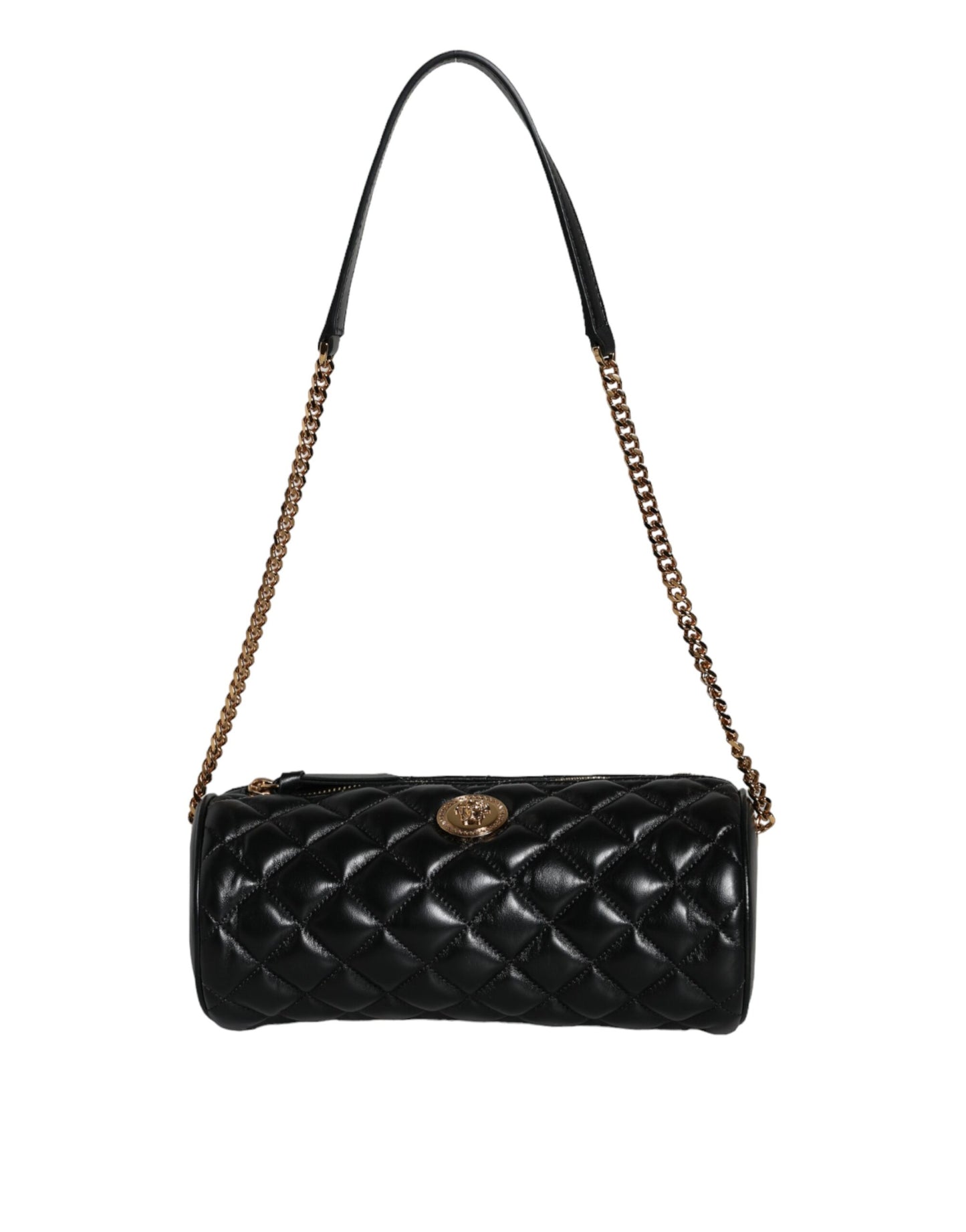 V2 Mini sac bandoulière en cuir d'agneau matelassé noir