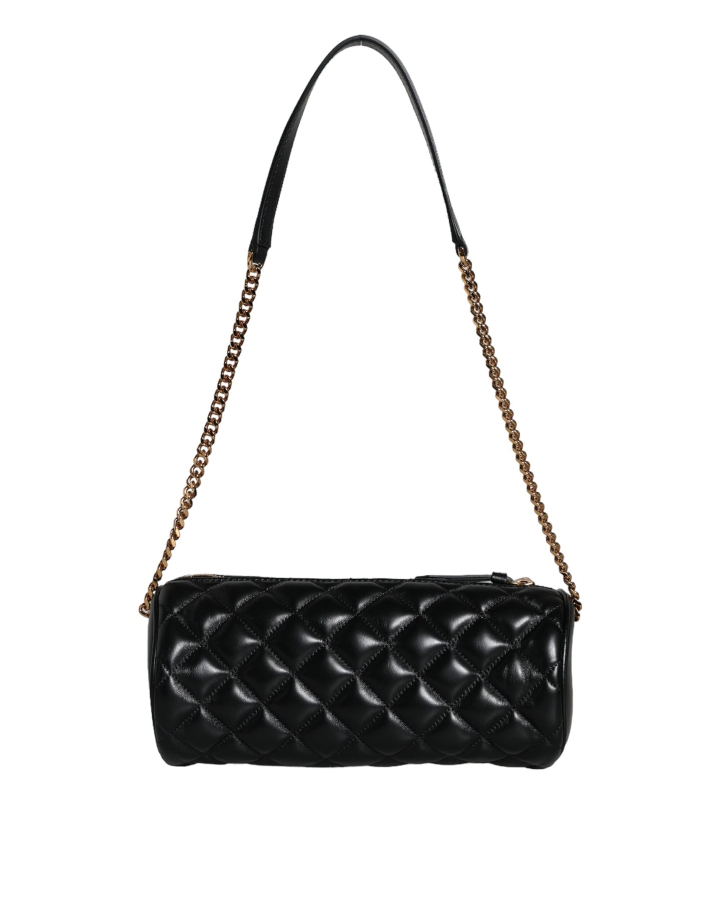 V2 Mini sac bandoulière en cuir d'agneau matelassé noir
