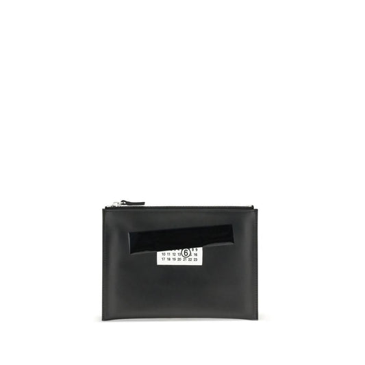 Black Calf Leather Bos Taurus Clutch Bag