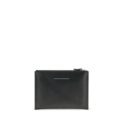 Black Calf Leather Bos Taurus Clutch Bag
