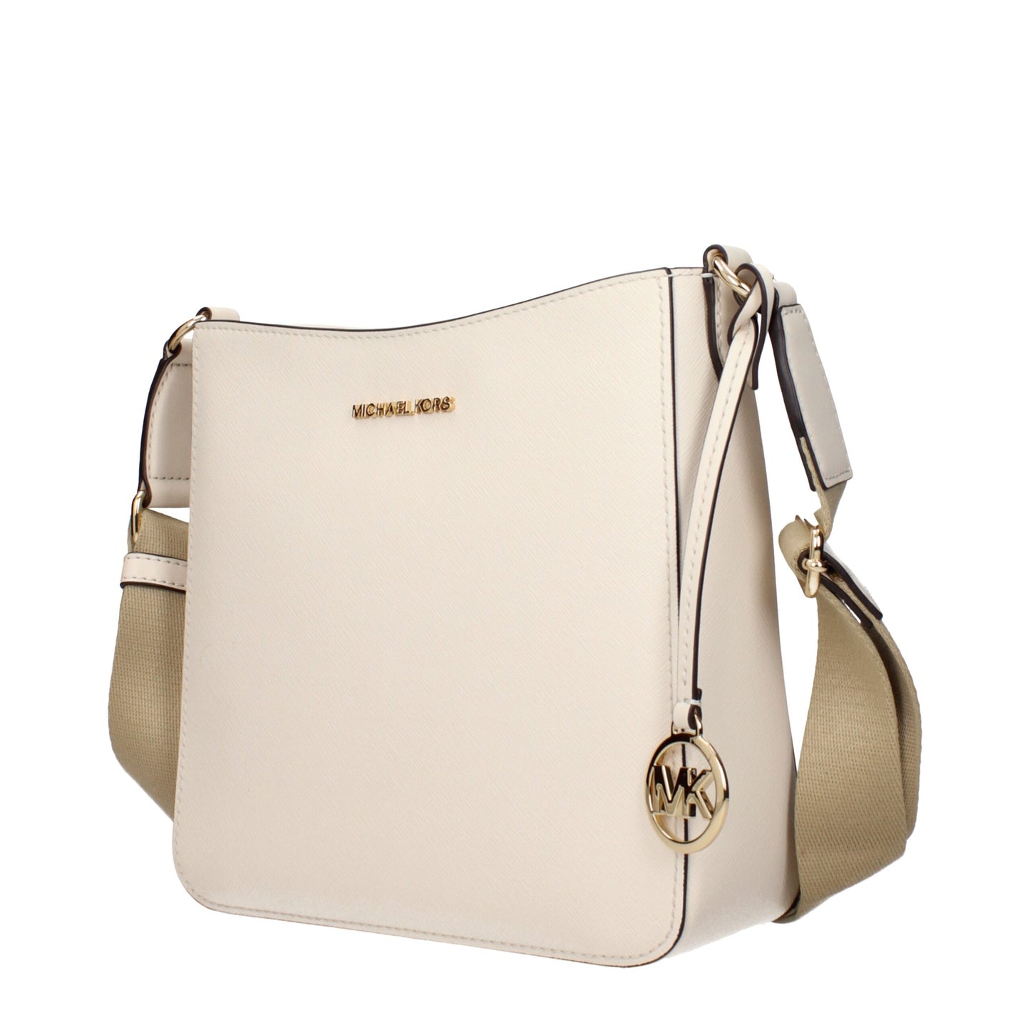 Beige Leather Shoulder Bag
