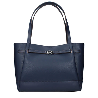 Blue Leather Shoulder Bag
