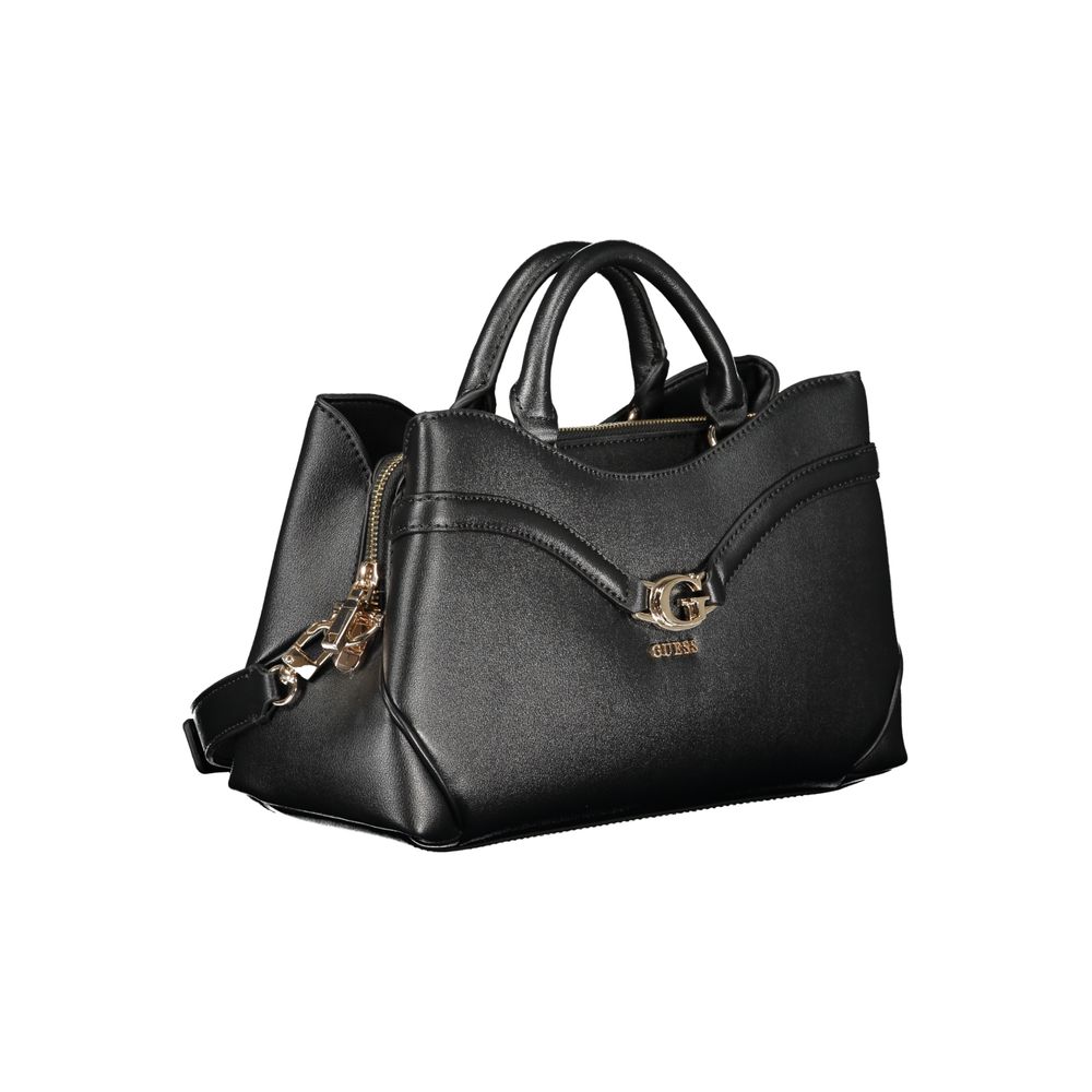 Black Polyurethane Women's Bag