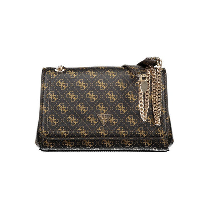 Marrone Polyurethane Women Handbag