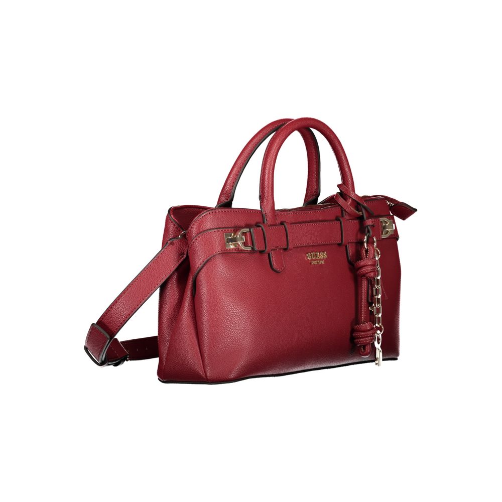 Rosso Polyurethane Women Handbag