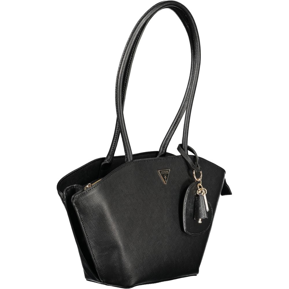 Black Polyurethane Women's Handbag