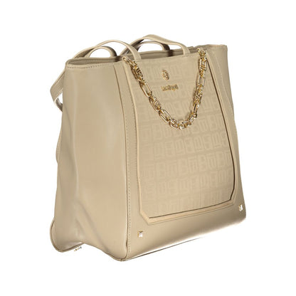 Beige PVC Women Handbag