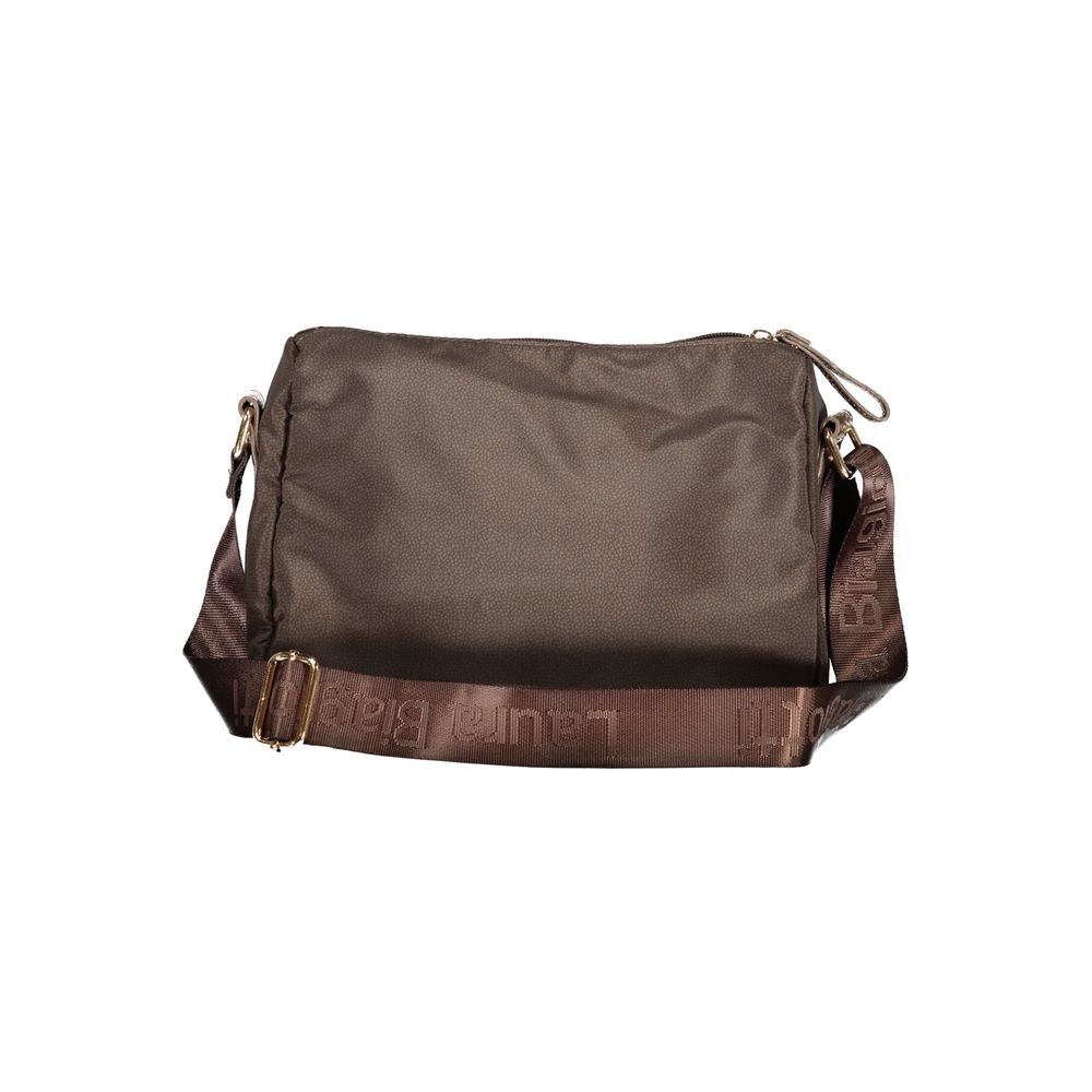 Brown Polyester Women Handbag