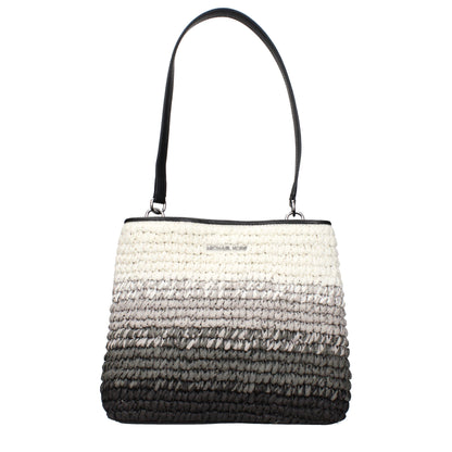 Black Raffia Shoulder Bag