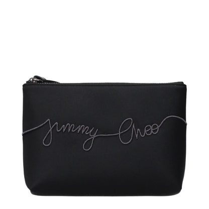 Black Satin Clutch Bag