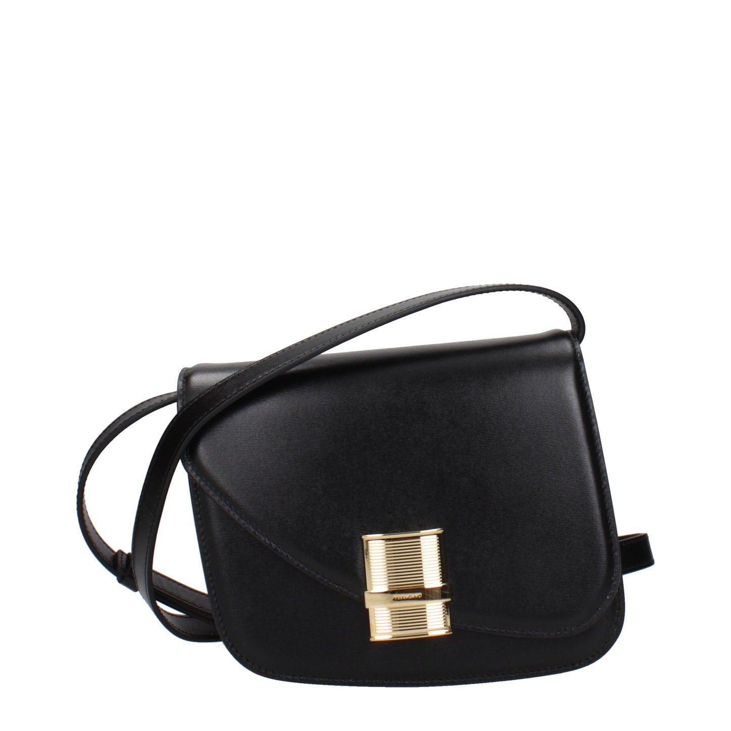 Black Leather Crossbody Bag