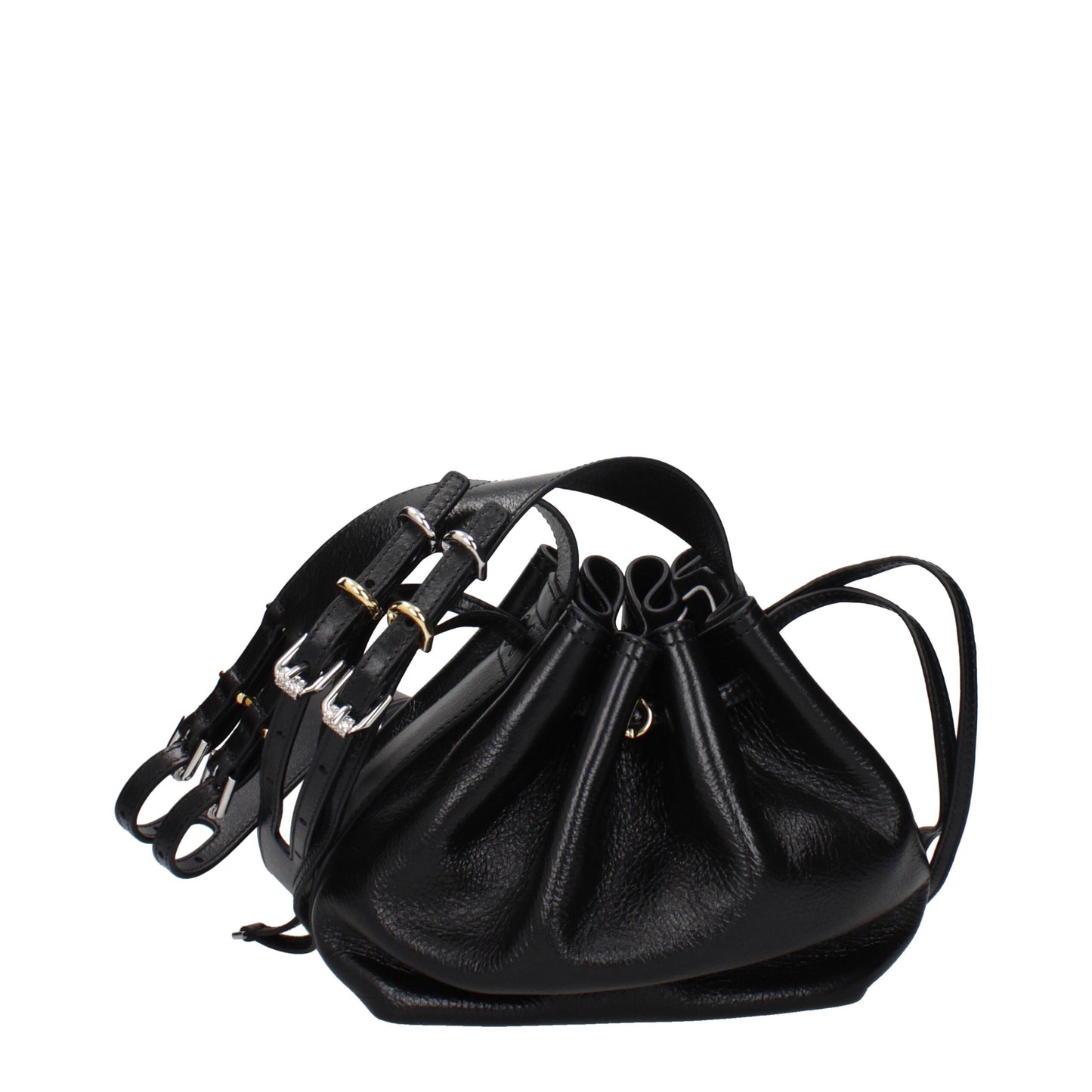 Black Leather Crossbody Bag