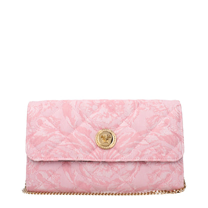 Pink Fabric Clutch Bag