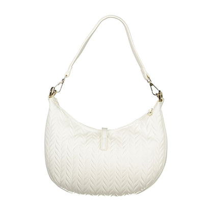 Bianco Polyurethane Women Shoulder Bag