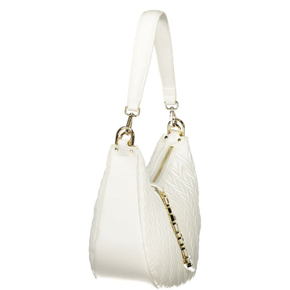 Bianco Polyurethane Women Shoulder Bag