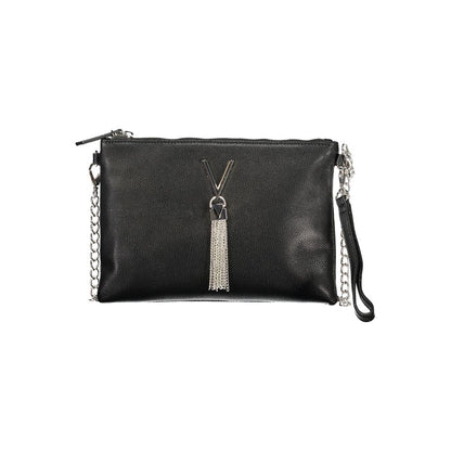 Black Polyurethane Women's Shoulder Bag
