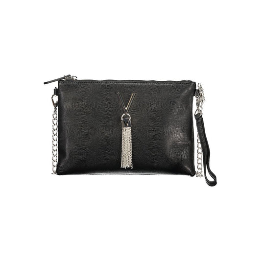 Black Polyurethane Women's Shoulder Bag