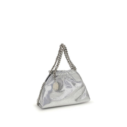Silver Polyester Shoulder Bag