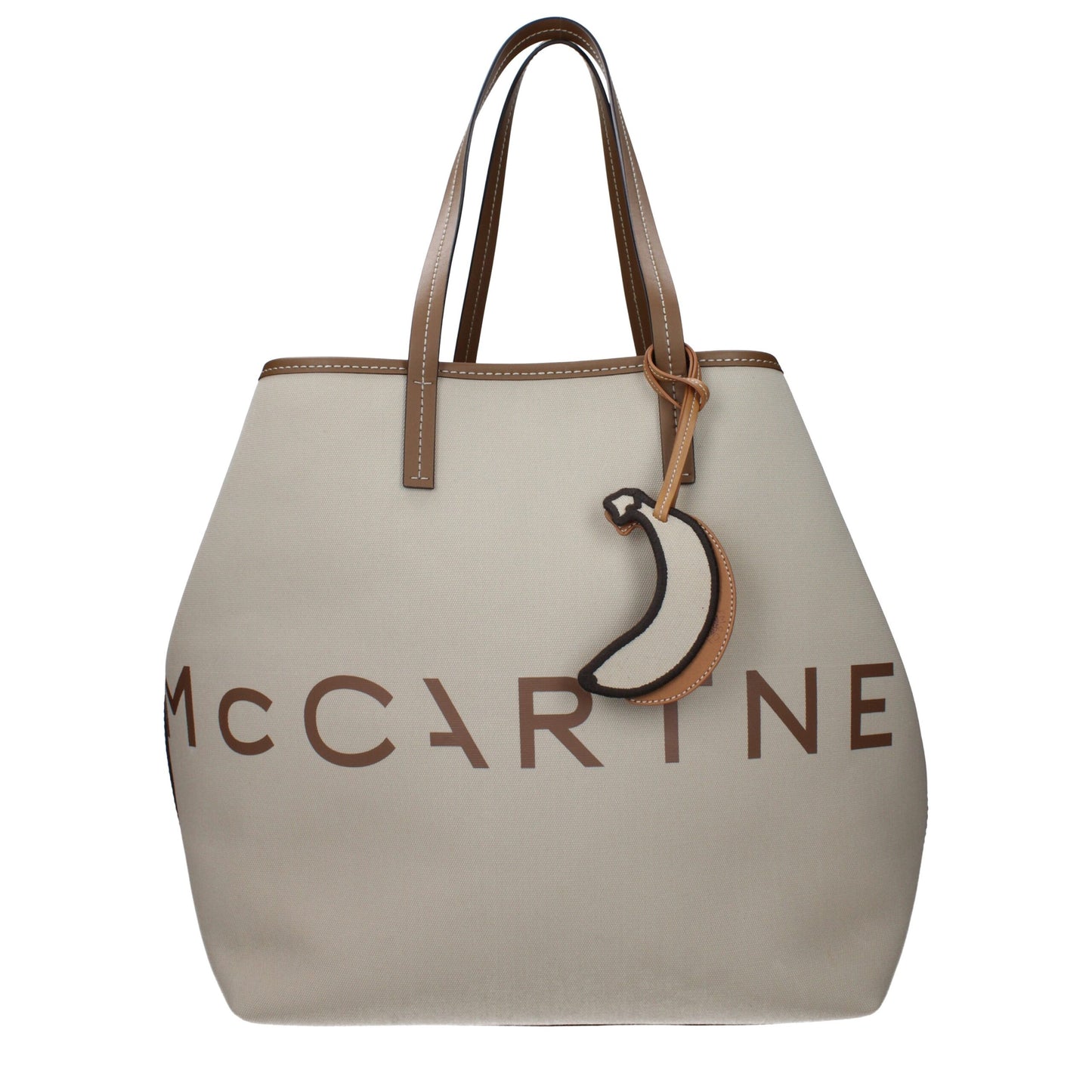 Beige Fabric Shoulder Bag