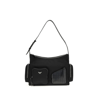 Black Fabric Shoulder Bag