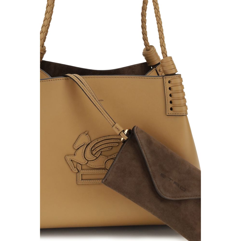 Beige Calf Leather Bos Taurus Shoulder Bag