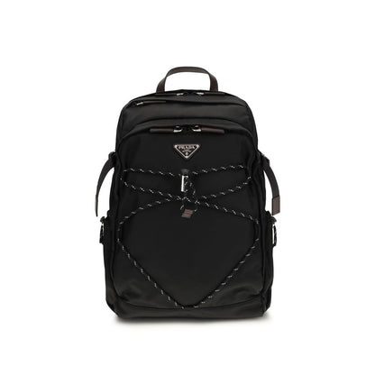 Black Recycled Polyamide Backpack