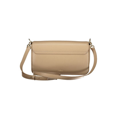 Beige Leather Women Bag