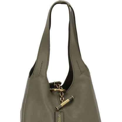 Bicolor Buffalo Leather Shoulder Bag