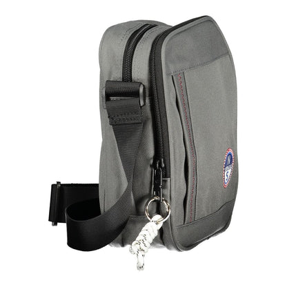 Grigio Polyester Man Shoulder Bag